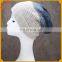 Unique latest design unisex bi-color wool knit hat removable raccoon fur pom poms