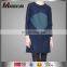 China Manufacturer Dongguan Suppliers Bulk Wholesale Custom Woman Clothing Dark Blue Long Sleeve Loose Tops