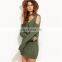 New Style Deep V-neck Women Sweater Cold Sleeves Sweater for Ladies KMY1058