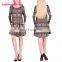 Fashion Christmas Snowflake Reindeer Pattern Long Sleeve Christmas Dresses For Women