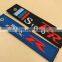 Custom LOGO design oblong metal name sublimation blank keychain/keyring