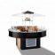 Superior 304 Stainless Steel Glass Salad Bar With 390L 3 Door Refrigerator And Marble Pizza Workbench