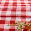 Red And White Water Repellent Checker Printed Table Cloth
