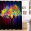 i@home 3D colorful tree digital printing polyester shower curtain bathroom