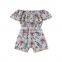 Girl Flamingo Lace Off Shoulder Jumpsuit Kids Boutique Clothing Cute Baby Clothes