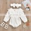Foreign trade children's clothing spring and autumn models girls candy color long-sleeved lace romper romper