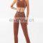 Wholesale Fishnet panel bra high waist elastic Womens gym fitness & yoga wear clothing sets