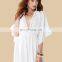 White Cotton Beach Dress 2019 Robe de Plage Lace Beach wear Pareo Beach Bikini cover up Sarong Kaftan Tunic Swim Covers