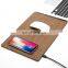 2019 OEM PU Leather Wireless Charger Mouse Pad for Mobile Phone 2 IN 1 Qi Fast Charging New Model