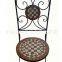 metal outdoor folding table coffer table round table