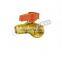 Brass 90 degree angle type gas ball valve