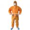 Cheap Waterproof Disposable Safety Clothing SMS Coverall with Hoods