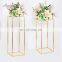 tall flower stand Metal Rectangle Gold Metal Wedding Favor Table Centerpiece Flower Stand 	 balcony flower stand