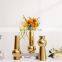 Light luxury golden simple home dining table flower arrangement ceramic vase decoration ornaments