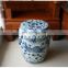 Chinese hand painted fish pattern blue and white art ceramic porcelain stool
