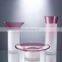 Wholesale Nordic Style Decorative Handmade Double Matte Pink Vase Glass Cylinder Vases
