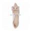 Ladies high quality low price heels golden color with bow tie pumps sandals shoe (sandalias mujer) other color options available