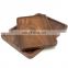 Wood Rectangular Serving Trays, Medium, Black Walnut, 13.4 x 9 Inches: Serving Trays