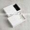 PandaSew Luxury Custom Logo White Paper Jewelry Packaging Box for Bracelet Pendant Gift with Microfiber Jewelry Pouch
