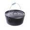 9 QT Dutch Oven Cast Iron Pot Outdoor Camp Cooking Camping Campfire Cookware