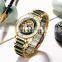 Diellea Men's Mechanical Automatic Jade Gold watch genuine hollow business luxury Sapphire Wristwatch Waterproof Life 6013G