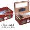 Cedar Wood Travel Humidor Box Portable Cigar Case glass top Cigar wooden Box acrylic cigar humidor