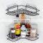 Convenient bathroom  Iron Shower Rack Adhesive Corner Bathroom Shelves
