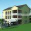 Modern Prefabricated 3 Storey Apartment Steel Structure Prefab Flat Building with Car Garage for Renting