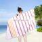 New 2022 Solid Color High Quality Summer Turkish Pink Custom Print Striped Large Cotton Beach Towel