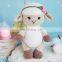 High Quality Crochet pattern amigurumi little lamb with flower Baby gift Newborn toddler Present Cheap Wholesale