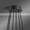 High Quality Black Brass Chandelier with round Glass Lamp Modern Decorative Interior Lighting for Living Room LED Light Source