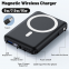 Built-in Dual Cables Battery Bank Power Supply Fast Charging Wireless Magnetic Power Bank 10000mah Led Display With Cable