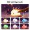 Rabbit LED Night Lights Touch Sensor Remote Control RGB Dimming USB Rechargeable Silicone Bunny Lamp for Children Girls Gift