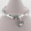 Fashion Costume Jewelry Religious Heart Charm Stretchable Bracelet