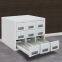 Tissue Block Archive Cabinet With Drawer Slides - Moisture-Proof Base Transparent Window Epoxy Coated Light Gray Biology Lab Storage