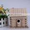 Small new unfinished wooden craft bird house wholesale ,decorative small bird cage for decoration