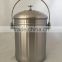 1.3 gallon Kitchen Stainless Steel Compost Bin, warm compost pail with lid including two charcoal filter, kitchen crock