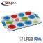 12 cup carbon steel muffin pan with colorful paper holder