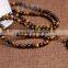 6mm Tibetan Buddhist 108 mixed color tiger eye stone Prayer Bead Mala Necklace