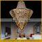 Hot sale E27 CE/ROHS/FCC modern umbrella shape crystal chandelier with champaign gold Crystal