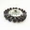 bevel knotted twisted cup steel wire brush100mm,suction cup dish brush