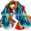 Winter 100%pure Australian Wool Fleece Flower Digital Printing Scarf Shawl Wraps Ladies