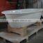 Freestanding Cast Iron Bath Tub With Roll Top Rim 67" With Wooden Cradle