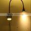 3w Brozen flexible reading wall lamp with 1w screen light