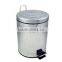 round shape metal garbage trash bin