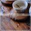 Round brown Wood tea coaster set with 6pcs