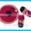Baby high quality cute knit crochet flower beret hat and glove set