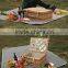 Cheap Hand made oval wicker picnic basket for 2 person