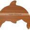 100% Bamboo Dolphin Shape Bamboo Cutting And Serving Animal Shaped Cutting Board
