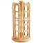 25-Hole Brewing Cups Rotating Bamboo Rack 2015 New Design Bamboo Coffee Pod Storage Coffee Capsules Pot Holder Wholesale